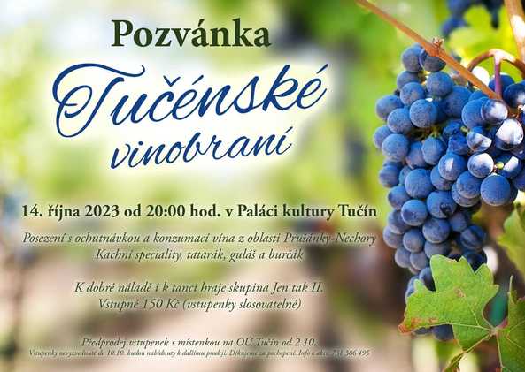 Tučénské vinobraní pozvánka